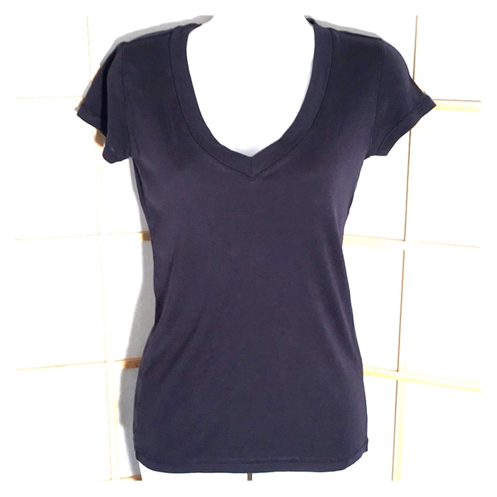 Gap Navy V-neck Cotton T, Cap sleeves